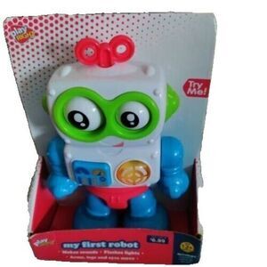Play Right My First Robot 12m+ Develops Imagination Creativity Sounds Lights Y2K